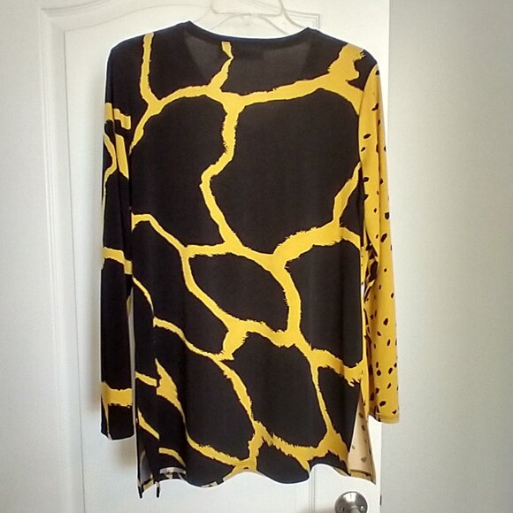 Susan Graver - Animal Print Stretch Tunic - Medium - Picture 3 of 5